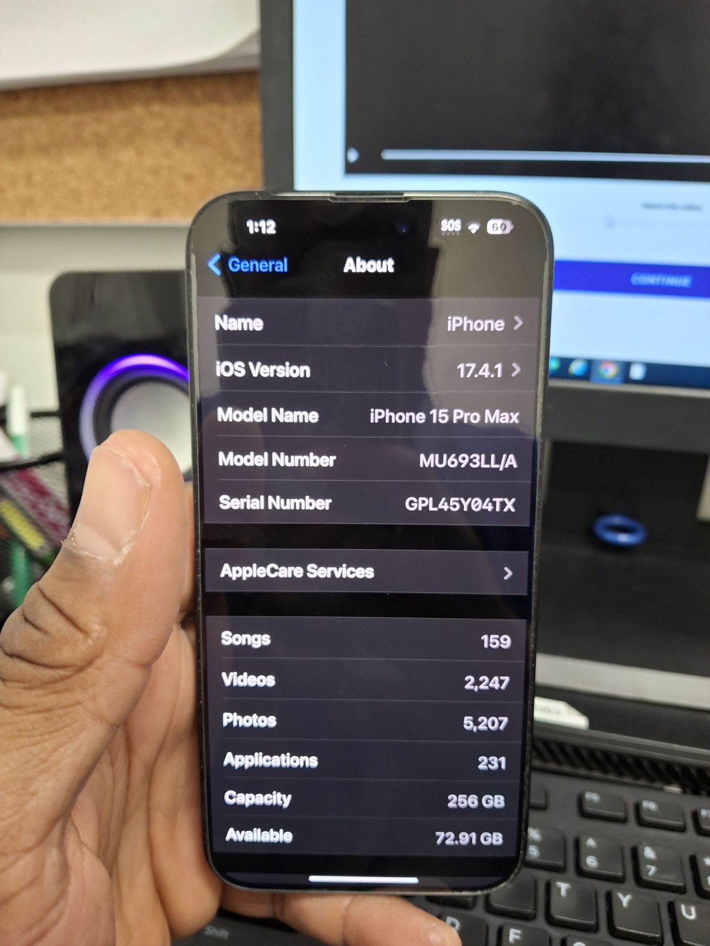 Mint condition Iphone 15 Pro max 256