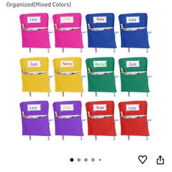 Canvas Chair Back Pocket Chart- 10 Count