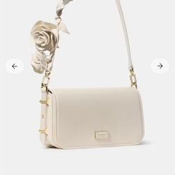 Kate Spade Liv Crinkle Patent Shoulder Bag - Cashew Milk