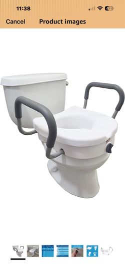 Toilet riser with handles