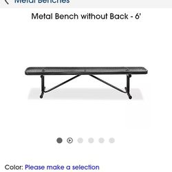 Metal Bench Blue