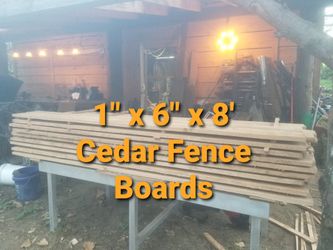 Small Mill Cedar Fence 1x6x8