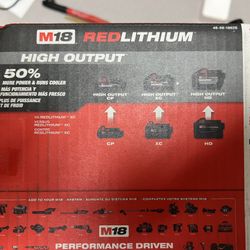 Milwaukee M18 XC High Output Batteries And Charger Kit