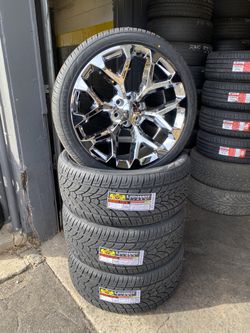 24 Inch Chrome Snow Flakes 