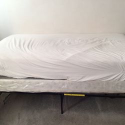 Twin Platform Bed With Mattress And Boxspring 