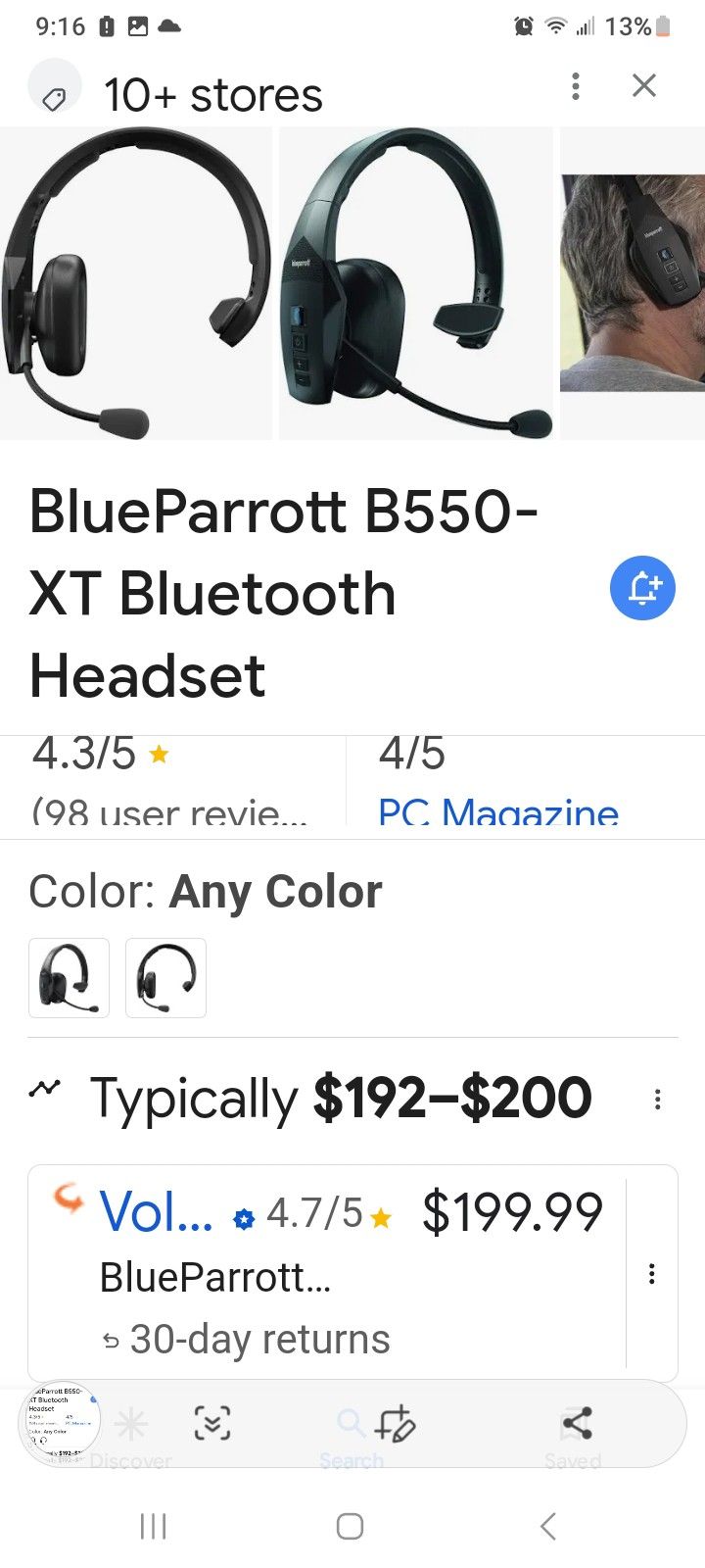 Blue Parrott Xt Bluetooth Headset 