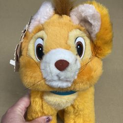 Vintage Disney's OLIVER & Company Movie Orange Cat Stuffed Plush 1988