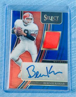 NFL 2021 Panini Select Cleveland Browns Bernie Kosar Auto Jersey Patch 51/75