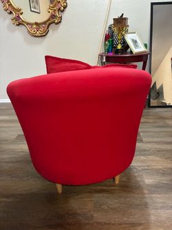 Red lounge chair