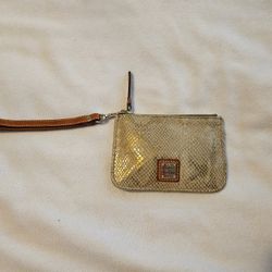 Dooney & Bourke Clutch Wallet Small Gold Snake 