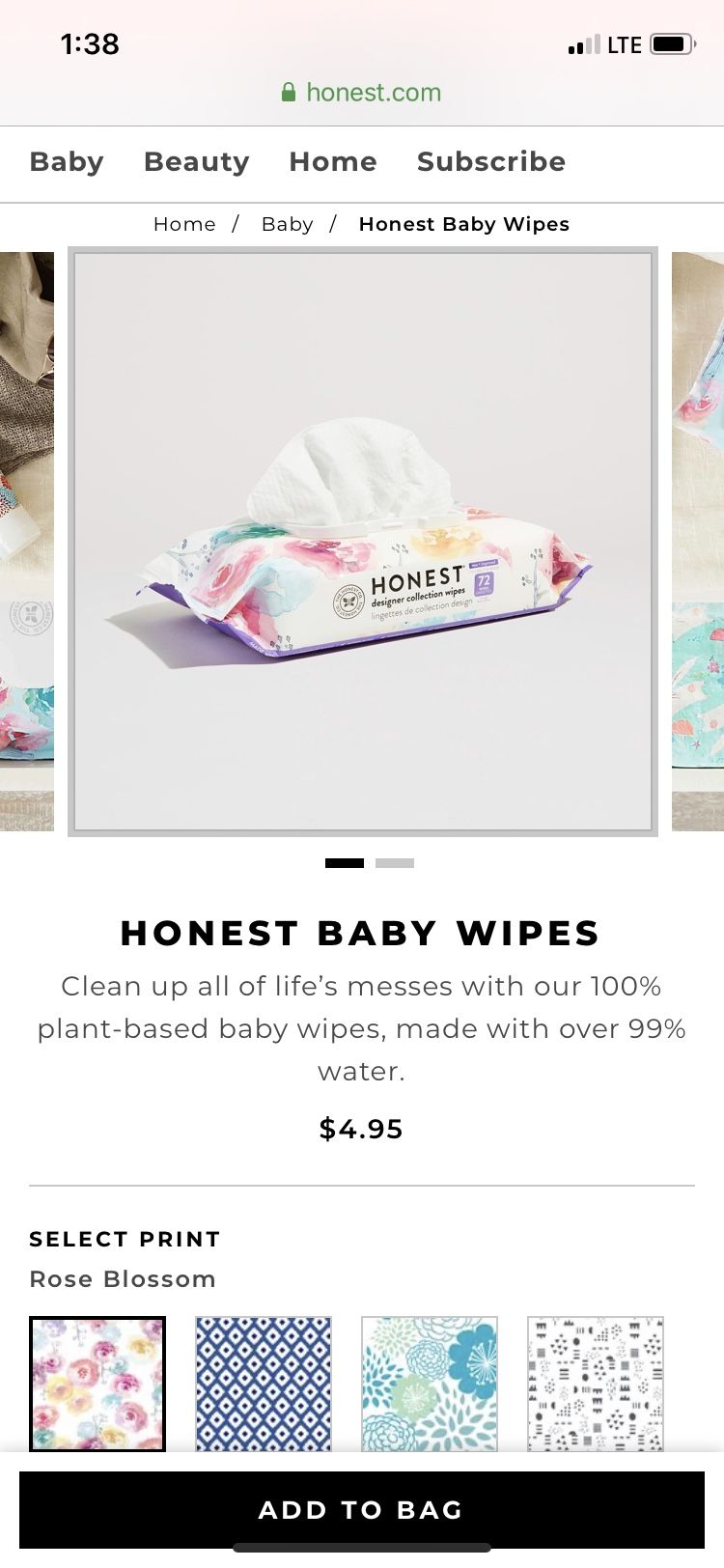 Honest Baby Wipes