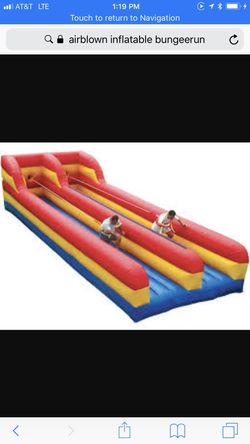 Huge inflatable bungee run