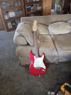 Red Stratocaster-Style Electric Guitar $75 FIRM