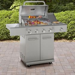 Kenmore 4-Burner Propane Gas Grill with Searing Side Burner