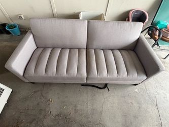 Gray Fabric Futon Sofa Bed