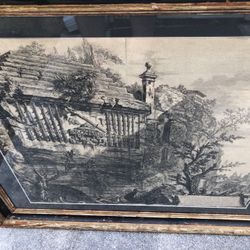 G.B. Batista Piranesi Sepolcro Regio O Consolare Inciso, Nella Rupe Original Etching 