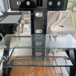 Entertainment  Stand, Double Sink w/pipes and Over The Sink Microwave GE