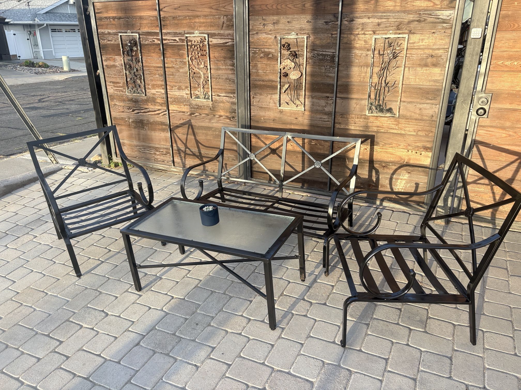 outdoor Patio Furniture Set No Cushions