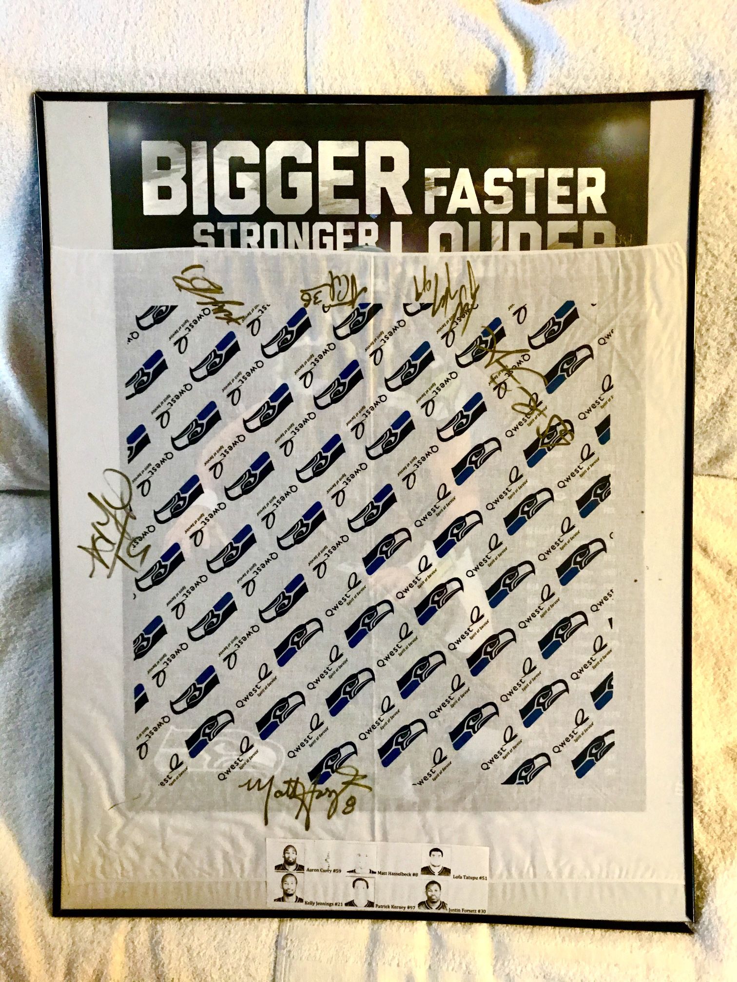Seattle Seahawks Framed Autographs