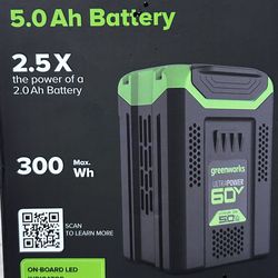 Green Works, 60 V, 5.0 Ultra Hour Battery