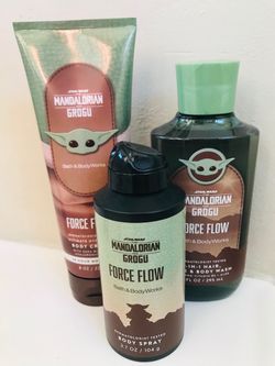 Exclusive Limited Edition! STAR WARS 🛰 BATH & BODY WORKS💚🪐Mandalorian & Grogu “FORCE FLOW”🪐💚 3pc Set