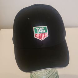 TAG Heuer Watch Black Gray Lip Twill Hat Adjustable Strap Embroidered 
Racing F1.
Pre-owned, perfect shape.  See the photos for details.
Adjustable, o