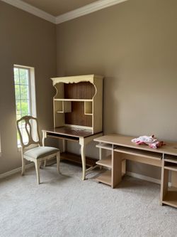 Desk/ with shelf and matching chair