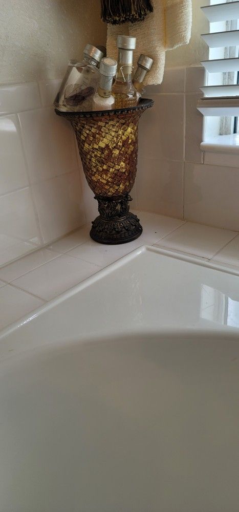 Burgundy And Gold Vase