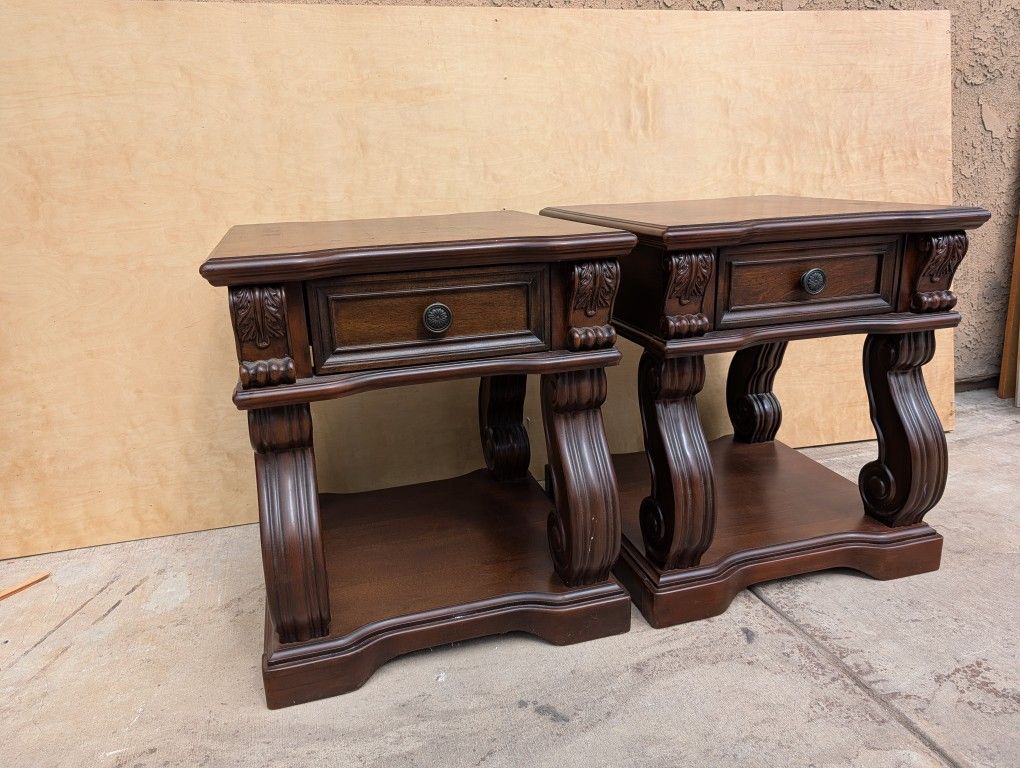 Brown Rustic End Tables