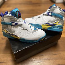 Jordan Retro White Aqua 8s 