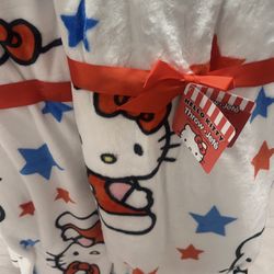 4th Of July Hello Kitty Blanket