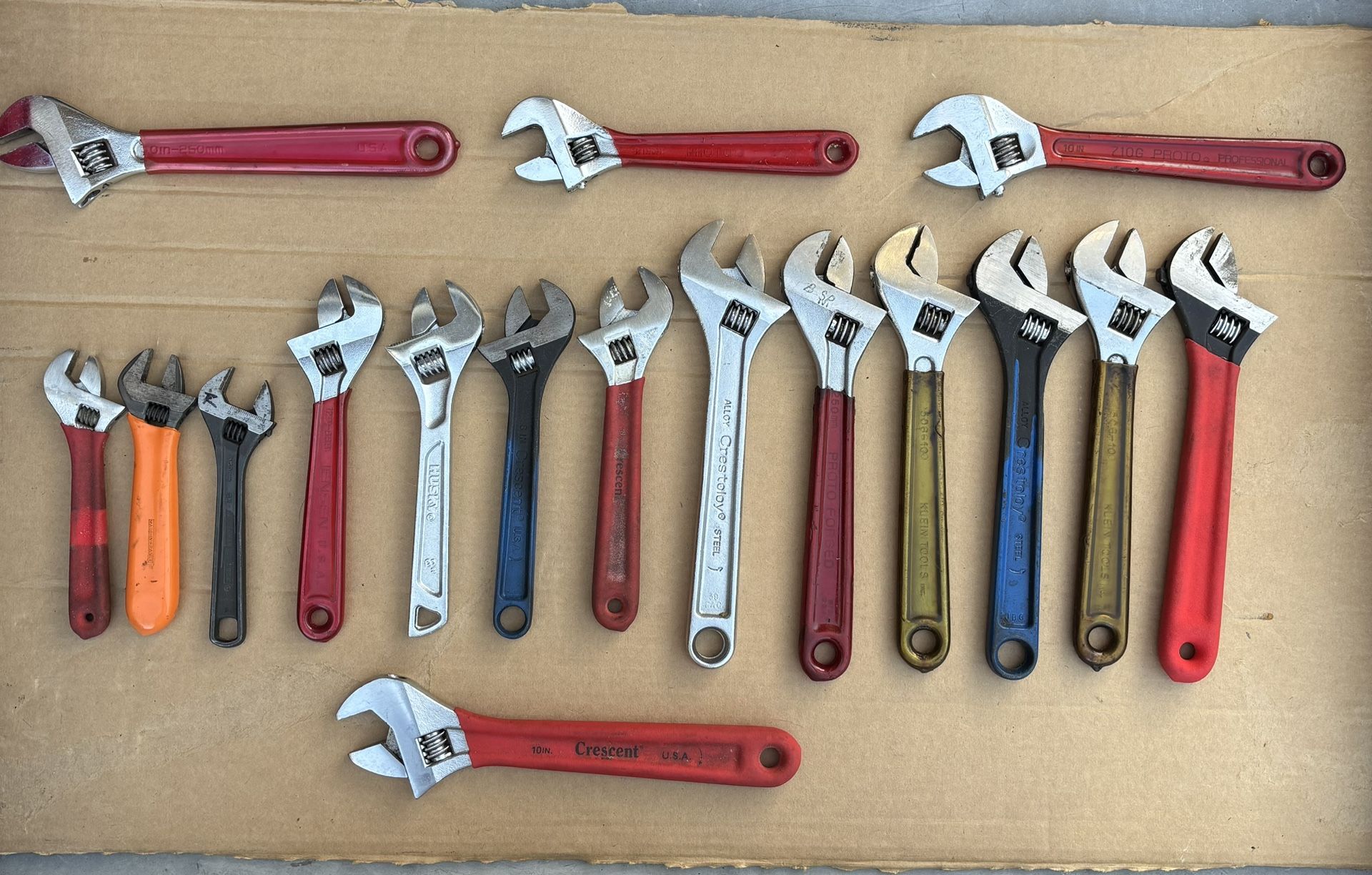 Adjustable Wrenches, 6” / 8” & 10” Buy All For $85.