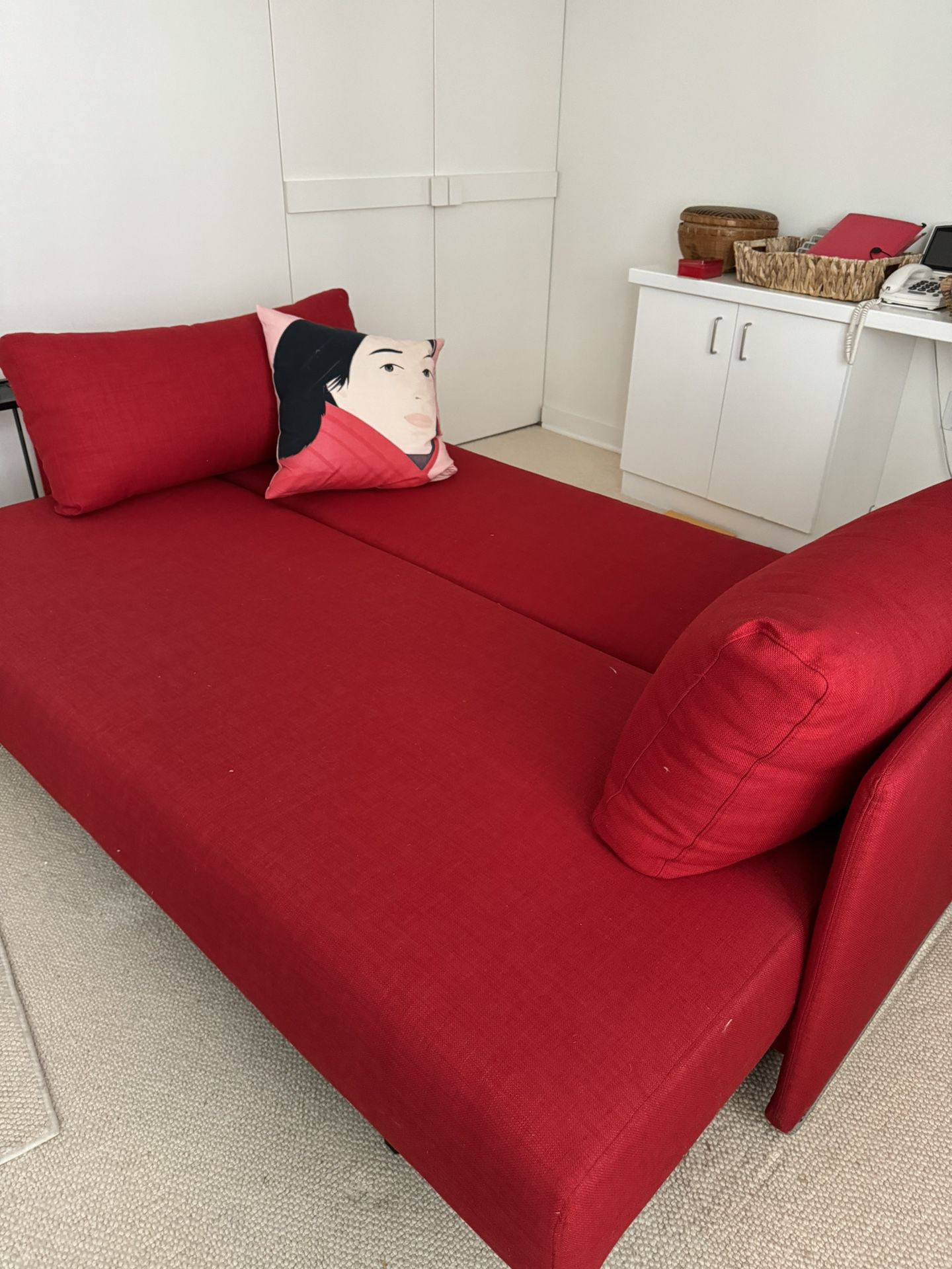Gorgeous Red CB2 Couch / Bed