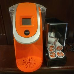 Orange Keurig Coffee Machine