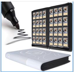 Large sport card binder holds 1024 cards 16 pocket sleeves