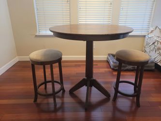 Round Counter Height table and stools