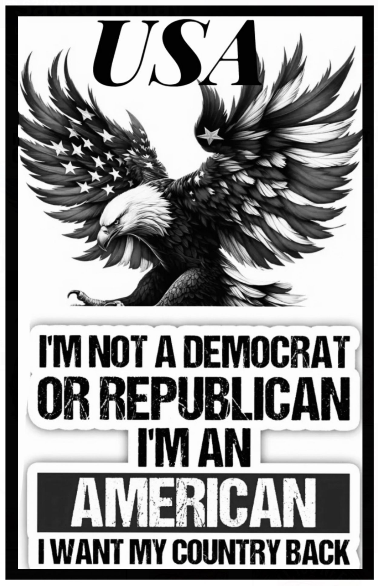 Large wooden or Aluminum sign for Home Decor Wall ,Bar ,restaurant ,garden ,fence ,Garage ,Gate and kitchen…featuring a bald eagle with American flag