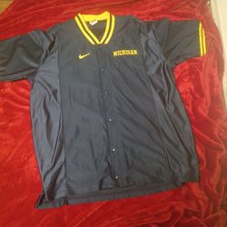 Nike 90'S Michigan Wolverines Embroidered Warmup Shooting Jersey Men Size XXL Clean