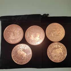 Copper Zodiac Coins