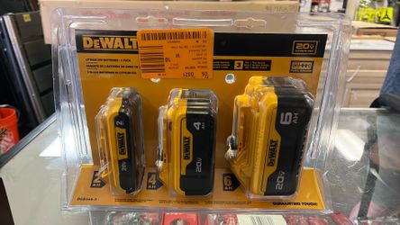 20V MAX Lithium-Ion 6.0Ah Battery, 20V MAX 4.0Ah Battery, and 20V MAX 2.0Ah Battery