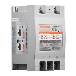 3 Phase Converter - 2HP 7A 220V Single Phase to 3 Phase Converter, 220V Input/Output, Digital Phase Shifter for Residential & Light Commercial Use (On