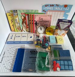 Math Manipulatives Books Homeschool Classroom  3-5 grade
