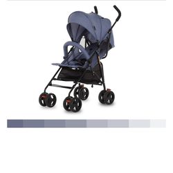 Vista Moonwalk Stroller Light Weight Infant Stroller with Compact Fold Multi-Position Recline Canopy with Sun Visor Perfect for Traveling, Blue 
