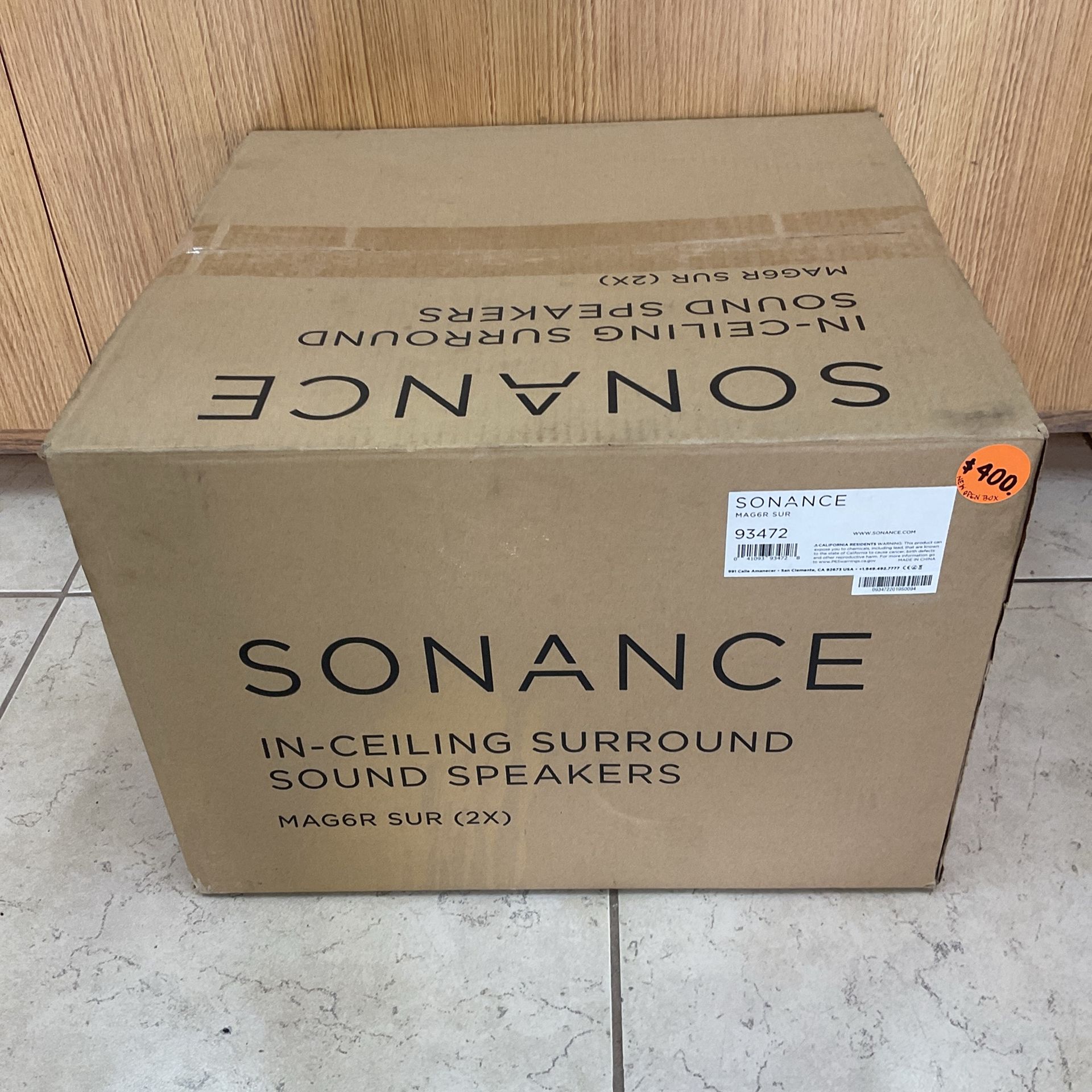 SONANCE MAG6R SUR IN-CEILING SURROUND SOUND SPEAKER (2X).