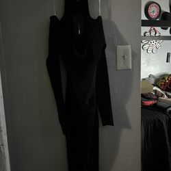 Fashion Nova, Sweater Dress, Black, Large