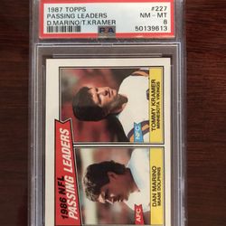 PSA graded 1987 tops Dan Marino Tommy Kramer