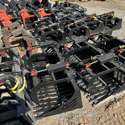Skid Steer Grapple Bucket Attachment 