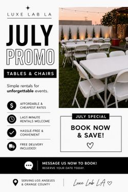 Table & Chairs Rentals