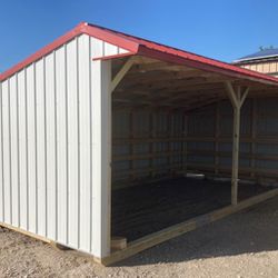 12x24 Run-in Shed | Horse Barn | Financing Available