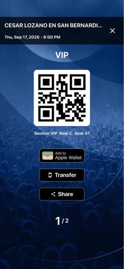 César lozano tickets VIP San Bernardino ca